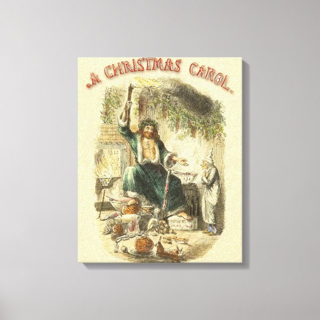 Lienzo Fantasma de la Navidad Presente Scrooge (Anverso)