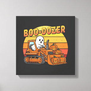 Lienzo Fantasma Divertido Boo Dozer Halloween