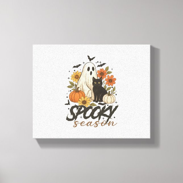 Lienzo Fantasma estacional fantasma retro fantasmagórico  (Anverso)