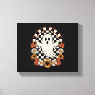 Lienzo Fantasma Floral Otoño Boho Halloween