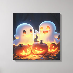 Lienzo Fantasmas brillantes de Personalizado de Halloween