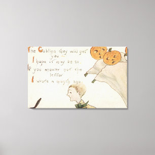 Lienzo Fantasmas de la GreetingJack-O-Linterna de