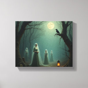 Lienzo Fantasmas en la madera