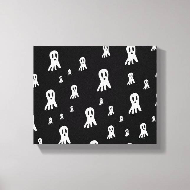 Lienzo Fantasmas oscuros de Halloween (Anverso)
