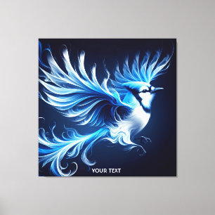 Lienzo Fantasy Cute Blue Flying Bird
