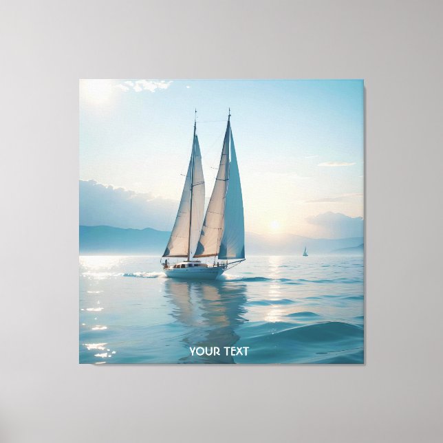 Lienzo Fantasy Cute Bote Sea Sun (Anverso)