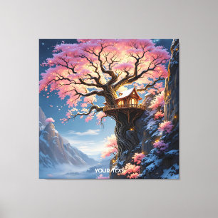 Lienzo Fantasy Cute Cherry Blossom Tree