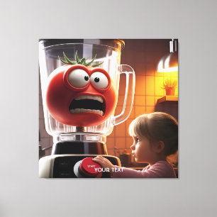 Lienzo Fantasy Cute Chica Tomato Blender