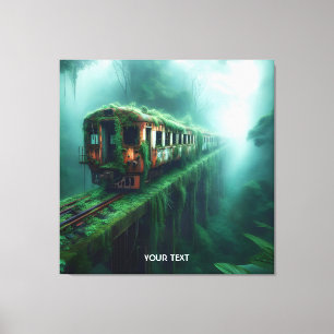 Lienzo Fantasy Cute el Viejo Tren Pasado