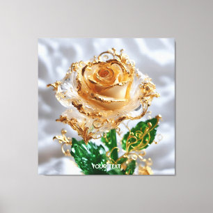 Lienzo Fantasy Cute Glass White Rose