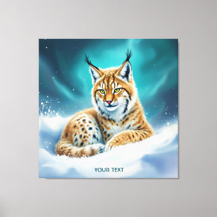 Lienzo Fantasy Cute Lynx Cub Winter