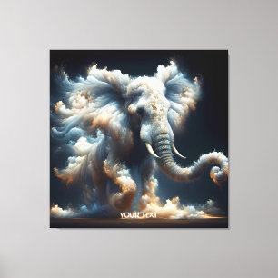 Lienzo Fantasy Cute Nubes elefante
