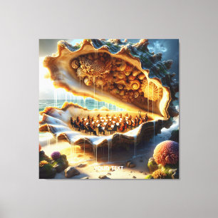 Lienzo Fantasy Cute orquesta Shell Sea