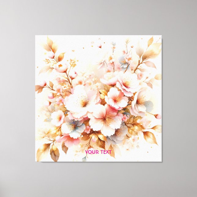 Lienzo Fantasy Cute Pastel Pink Sakura (Anverso)