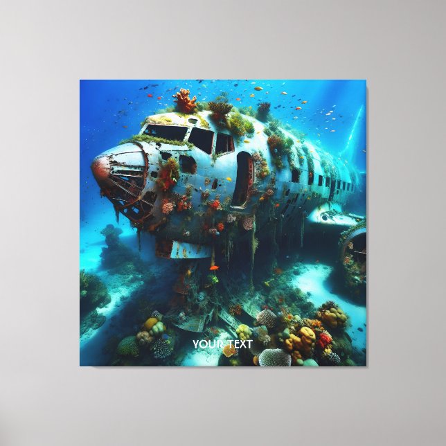 Lienzo Fantasy Cute rompen el océano del avión (Anverso)