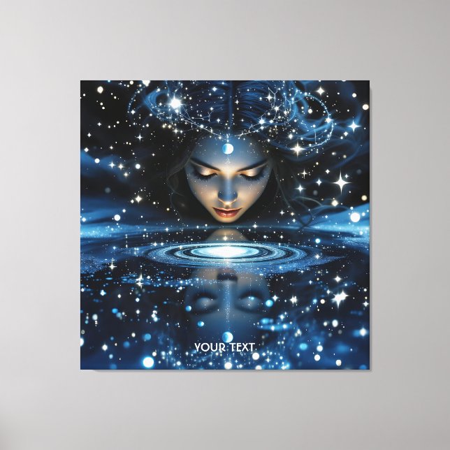 Lienzo Fantasy Cute Space Lady Face (Anverso)