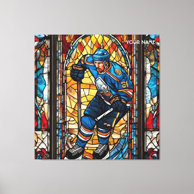 Lienzo Fantasy Cute Staine Hockey sobre hielo (Anverso)