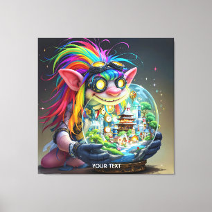 Lienzo Fantasy Cute Troll Making City