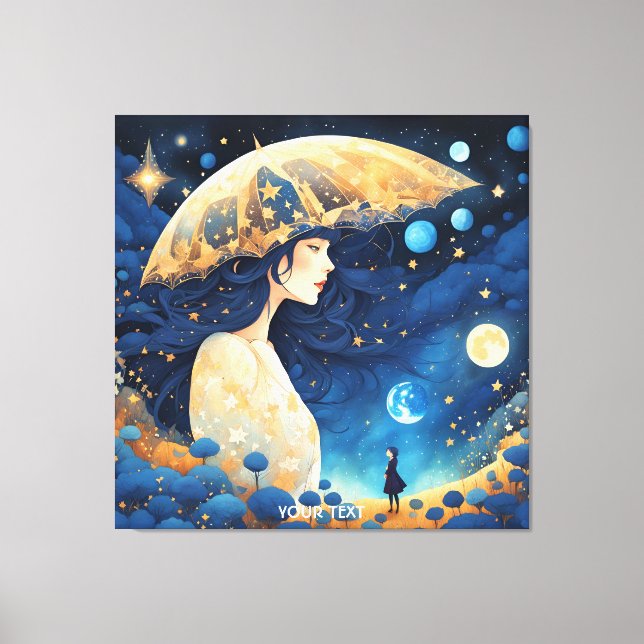 Lienzo Fantasy Cute Vivid Chica Blue Dream (Anverso)