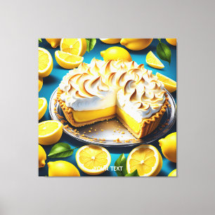 Lienzo Fantasy Cute Vivid Lemon Meringue Pie