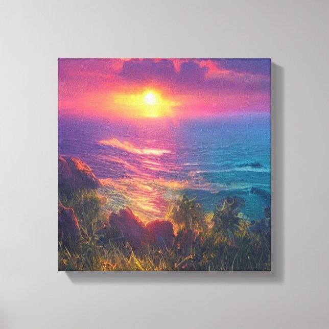Lienzo Fantasy Sunset (Anverso)