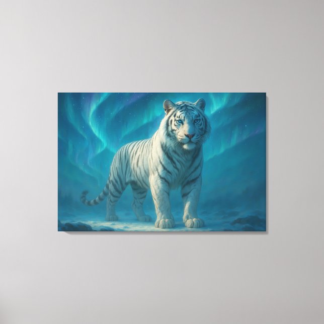 Lienzo Fantasy White Tiger – Mystic Aura Series | ManJian (Anverso)