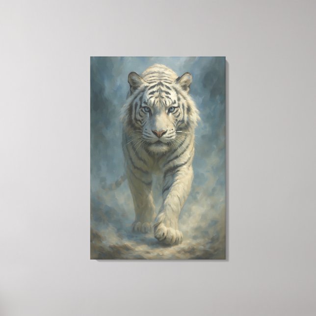 Lienzo Fantasy White Tiger – Mystic Aura Series | ManJian (Anverso)