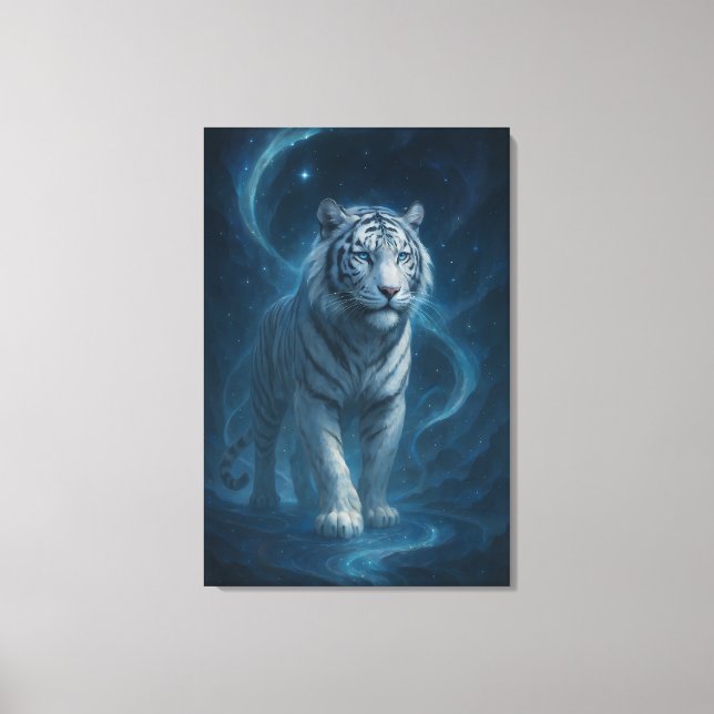 Lienzo Fantasy White Tiger – Mystic Aura Series | ManJian (Anverso)
