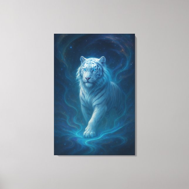 Lienzo Fantasy White Tiger – Mystic Aura Series | ManJian (Anverso)