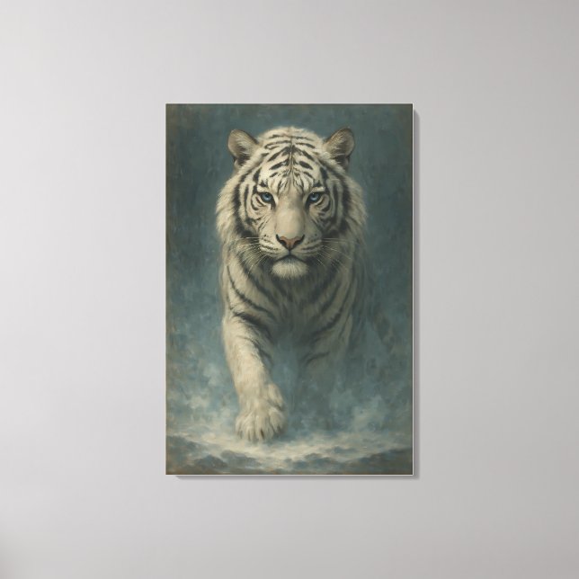 Lienzo Fantasy White Tiger – Mystic Aura Series | ManJian (Anverso)