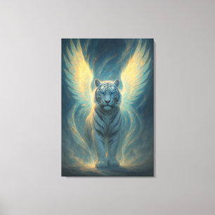 Lienzo Fantasy White Tiger – Serie Mystic Aura