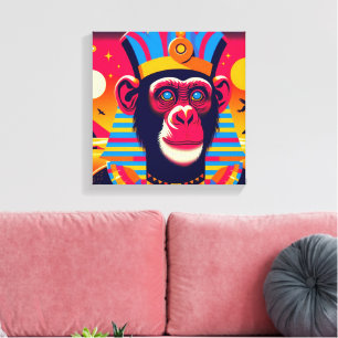 Lienzo Faraón Chimpancé Tut 2