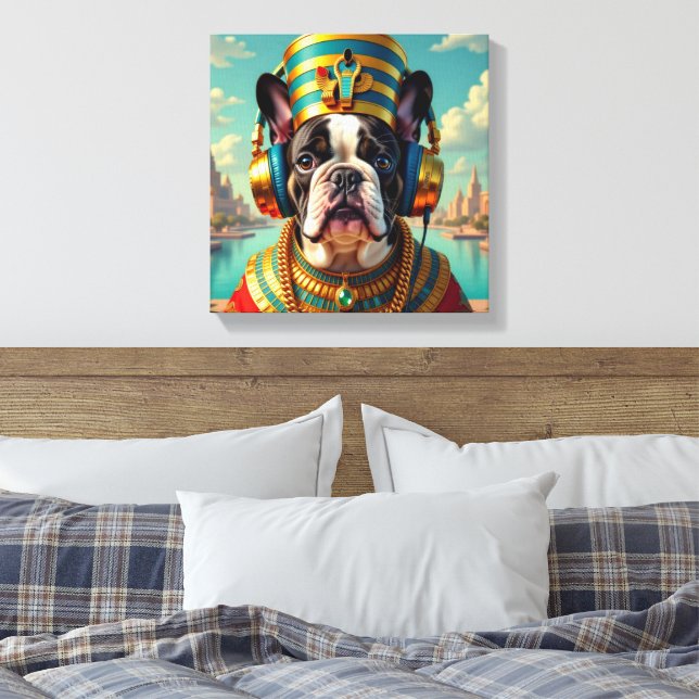 LIENZO FARAÓN TUT-BULLDOG FRANCÉS (Insitu(Dormitorio))