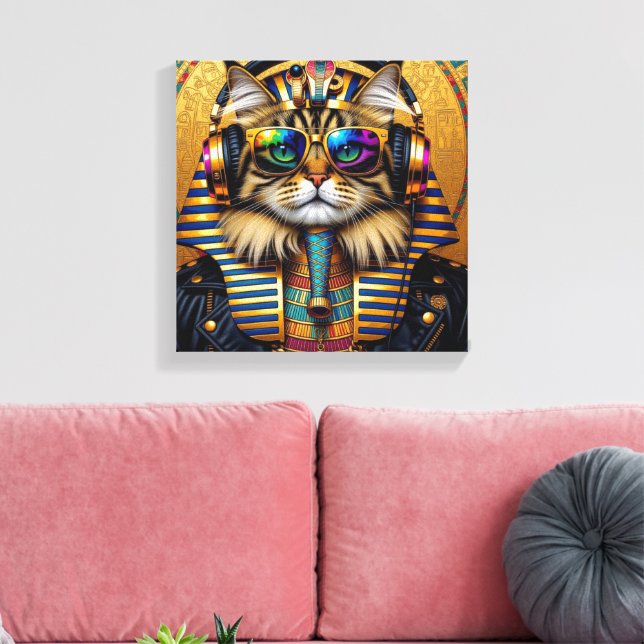 LIENZO FARAÓN TUT-GATO PERSA 3 (Insitu (Sala de estar))