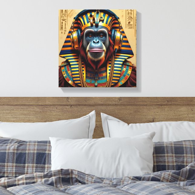 LIENZO FARAÓN TUT-ORANGUTÁN (Insitu(Dormitorio))
