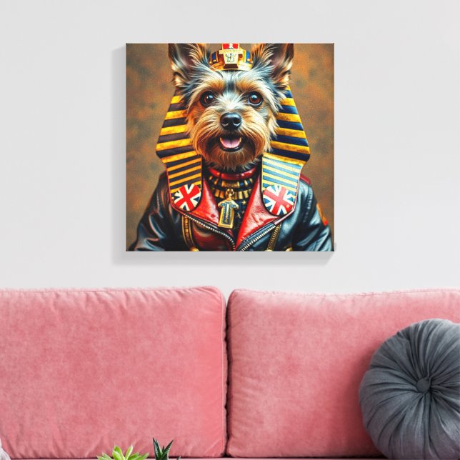 LIENZO FARAÓN TUT-YORKSHIRE TERRIER 3 (Insitu (Sala de estar))