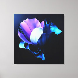 Lienzo Farbig Strahlende Blüten in Dunkelheit