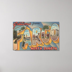 Lienzo Fargo, Dakota del Norte - escenas grandes de la
