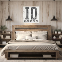 Farmhouse Rustic State Zip Code Idaho
