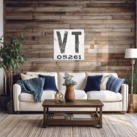 Farmhouse Rustic State Zip Code Vermont