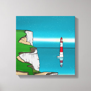 Lienzo Faro Beach Head y Cliff Top