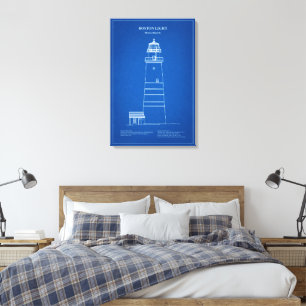 Lienzo Faro Boston Light - Massachusetts – AD