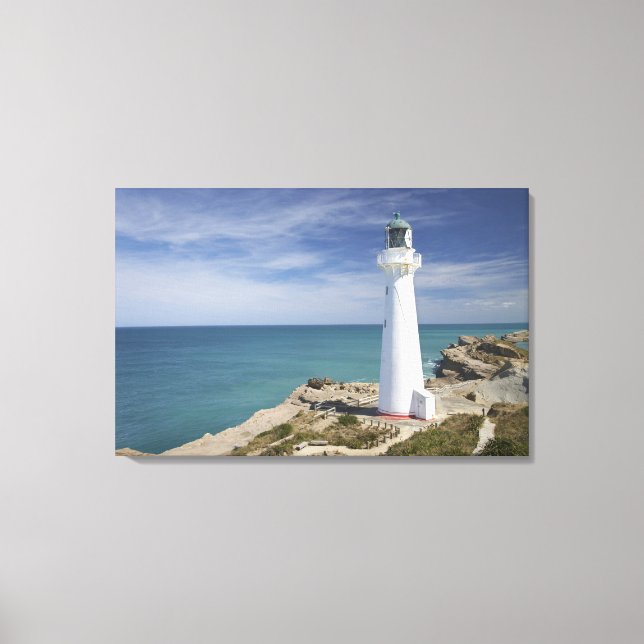 Lienzo Faro Castle Point, Castlepoint, Wairarapa, (Anverso)