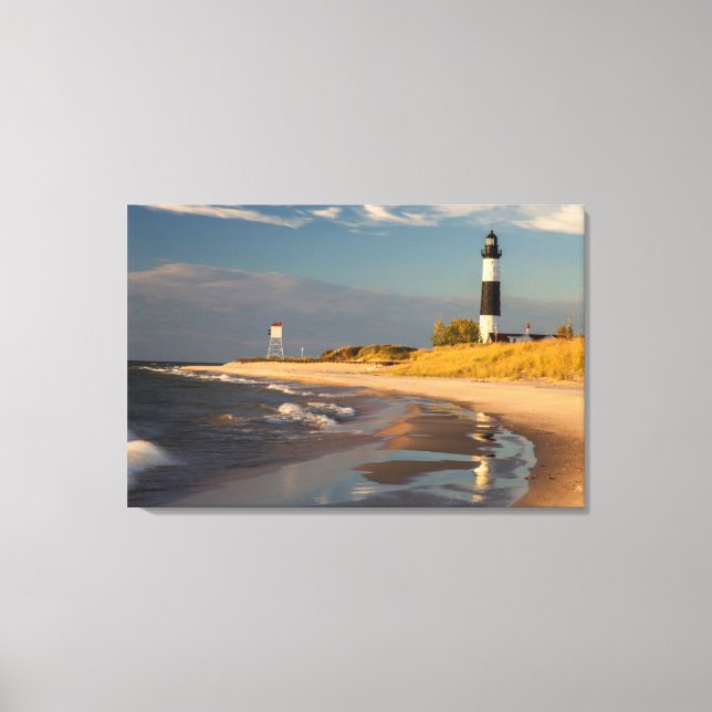 Lienzo Faro de Big Sable Point en el lago Michigan 2 (Anverso)