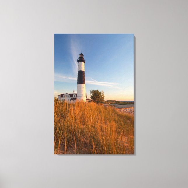 Lienzo Faro de Big Sable Point en el lago Míchigan 3 (Anverso)