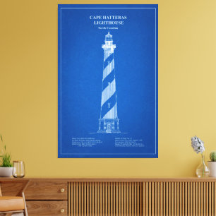 Lienzo Faro de Cape Hatteras - Carolina del Norte - AD