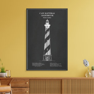 Lienzo Faro de Cape Hatteras - Carolina del Norte – PD