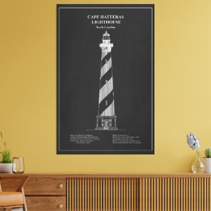 Lienzo Faro de Cape Hatteras - Carolina del Norte - PD