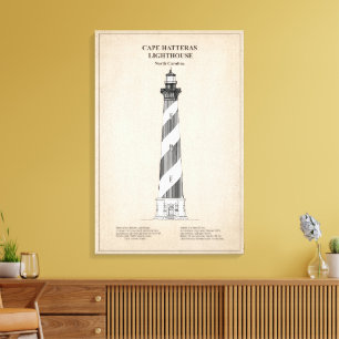 Lienzo Faro de Cape Hatteras - Carolina del Norte - SBD