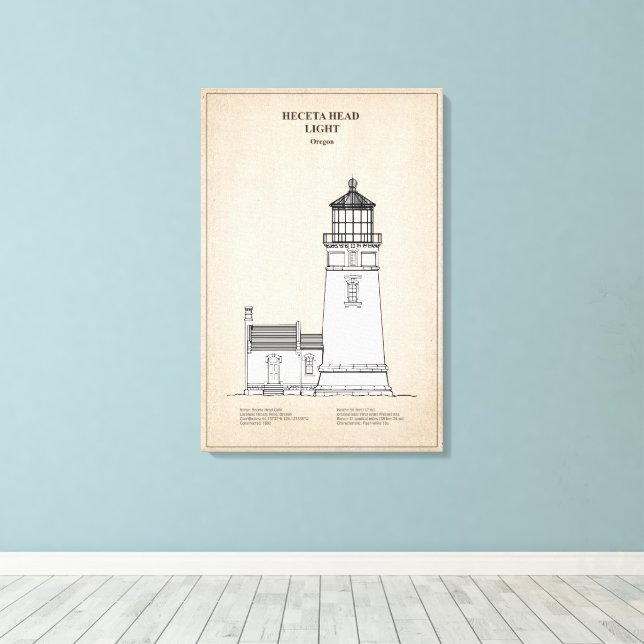 Lienzo Faro de Heceta Head - Oregón - SBD (Insitu (piso de madera))